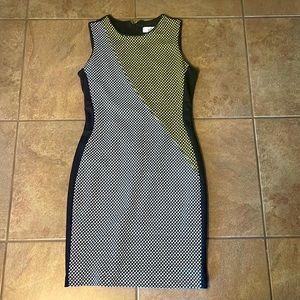 Badgley Mischka colorblock bodycon dress, size 10